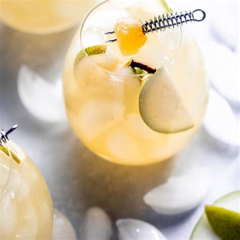 sparkling ginger pear cocktails platings pairings