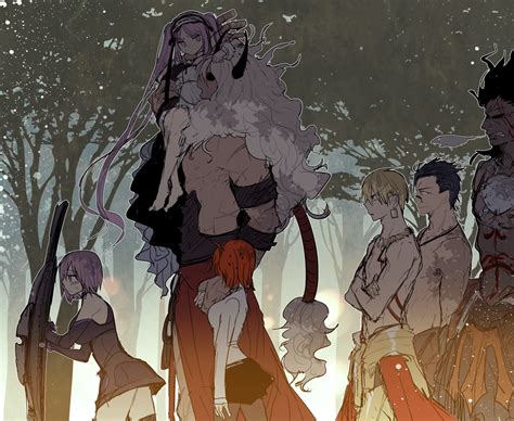 The variation utilized by berserker in fate/unlimited codes and fate/grand order has him release the technique. Mash, Euryale, Asterious, Gilgamesh, Diarmuid and Heracles | Fate, Anime, Anime images