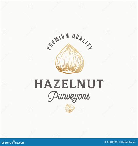 Hazelnut Purveyors Abstract Vector Sign Symbol Or Logo Template Hand