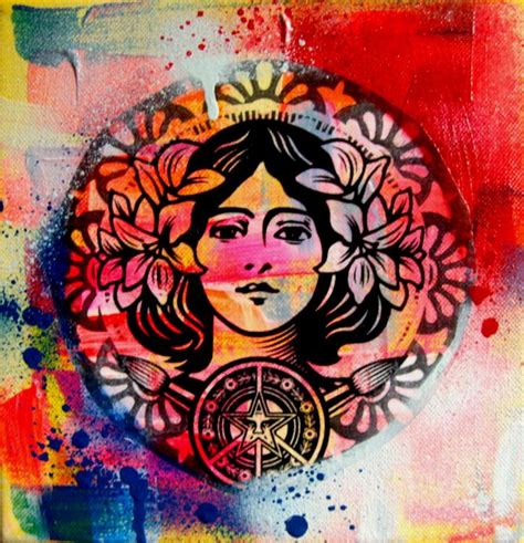 Troc Echange Tableau de peinture oginal de l'artiste toulousain PyB marianne obey sur France ...