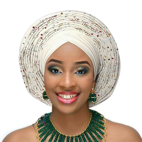African Headtie Traditional Turban Women Head Wrap Wedding Auto Gele