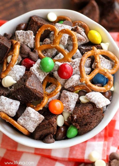 Mix everything together with a spatula, and then pour the chocolate coated cereal and 3/4 cup of powdered sugar in a bag. puppy chow chex mix recipe