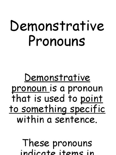 Demonstrative Pronouns Pdf