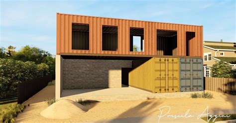 3 Bedrooms Luxury Shipping Container House Model by Priscila Azzini