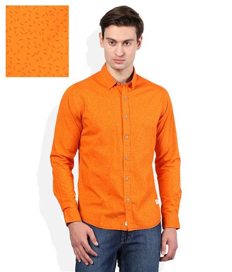 United Colors Of Benetton Orange Slim Fit Shirt Buy United Colors Of