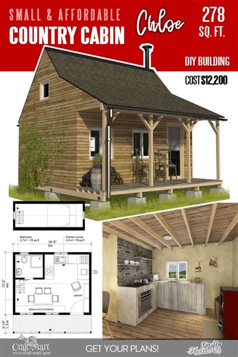 218 Small Cabin Plans Chloe 3 Craft Mart