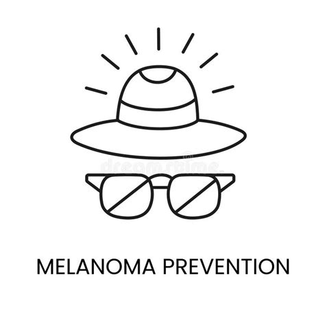 Skin Cancer Melanoma Line Icon Vector Prevention Of Cancer Malignant