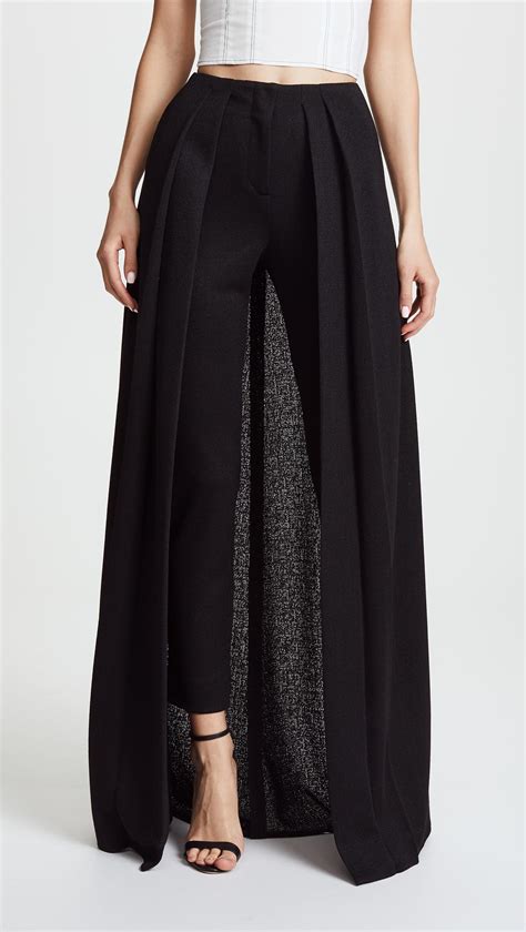 Hellessy River Slim Pants With Skirt Overlay In Black Lyst