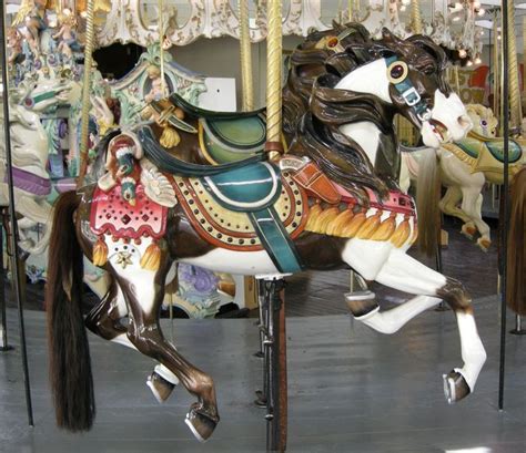 The Crescent Park Carousel Looff Outside Row Jumper Carousel Horses