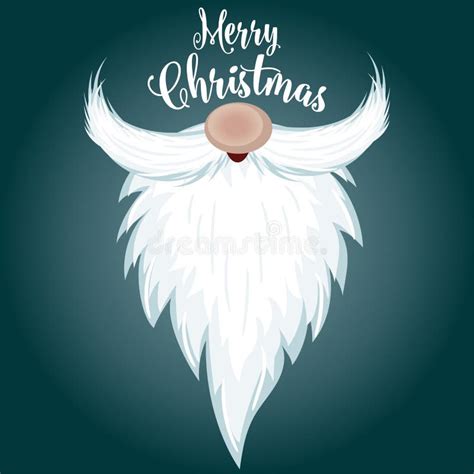 Christmas Card With Santa Beard Stock Vector Illustration Of Colorful December 132710172