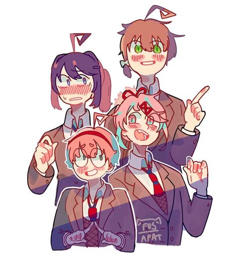 Bless This Mess — Oh Look At Those Ddlc Male Versions Piece Of Art