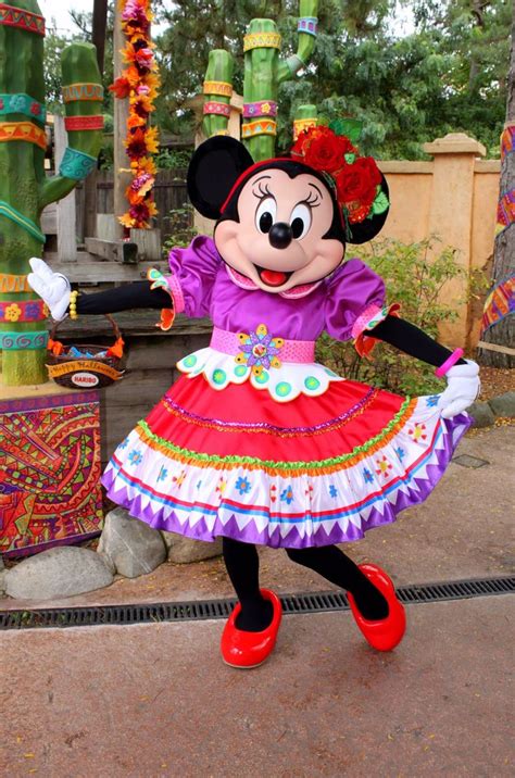 The Minnie Mouse Is Dancing In Her Colorful Dress