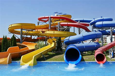 1100 Water Park With Colorful Slides Stock Photos Pictures And Royalty