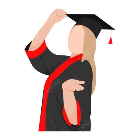 Young Girl Clipart Hd Png Young Girl Graduation Flat Illustration