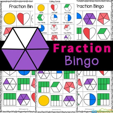 Free Printable Fraction Bingo Games For Kids