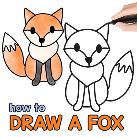 How To Draw A Fox Step By Step Fox Drawing Tutorial Easy Peasy And Fun
