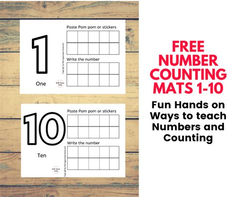 Free Number Mats For Preschool 1 10 Pdf Playdough Printable