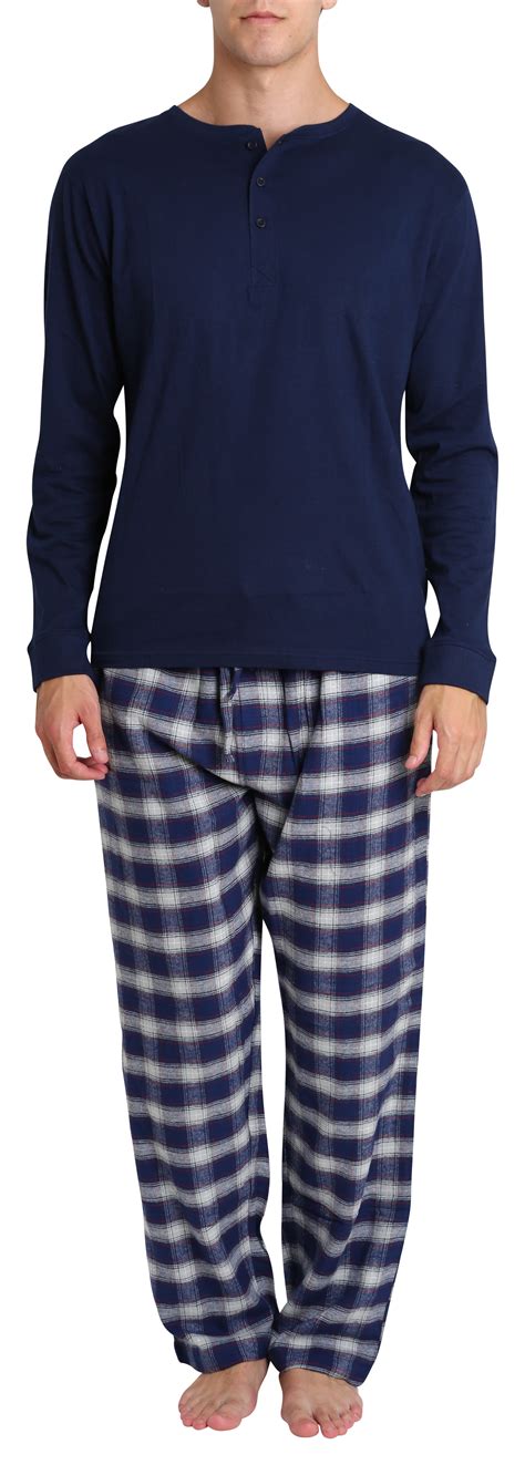 Adult Mens Flannel Pajama Jammies Big Tall Pant Long Sleeve Cotton Button Down Pj Shirt Set