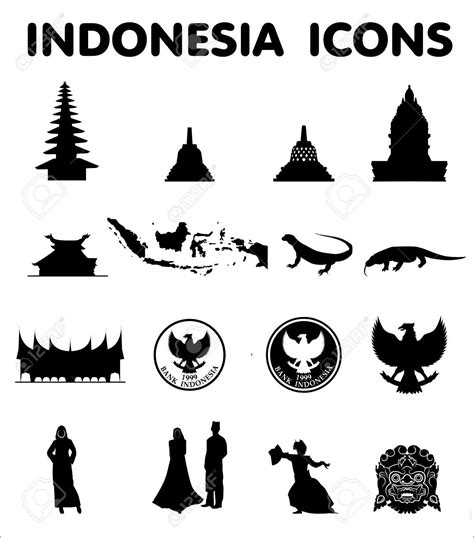 Indonesia Sixteen Newest Vector Icons Stock Vector 50016311 Vector Icons Art Icon Vector Art