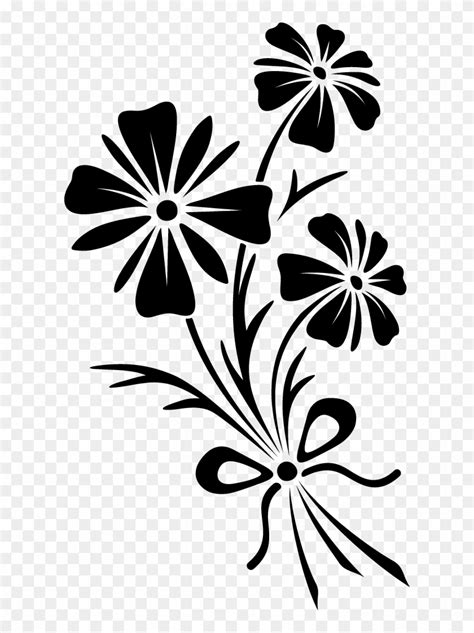 Flower Vector Black At Collection Of Flower Vector