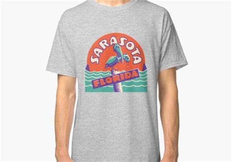 Sarasota Florida Vintage Travel Decal Classic T Shirt Kitilan