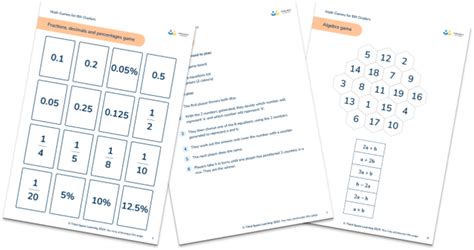 Math Games For Grade 6 Students No Screens Required