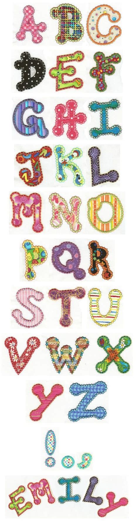 Free Applique Alphabet Patterns Embroidery Free Machine Embroidery
