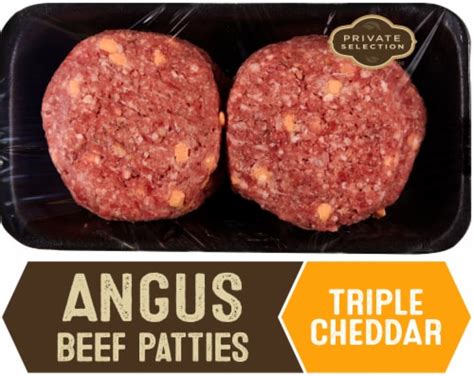 Private Selection 1 33 Lb Angus Beef Patties Triple Cheddar 1 33 Lb