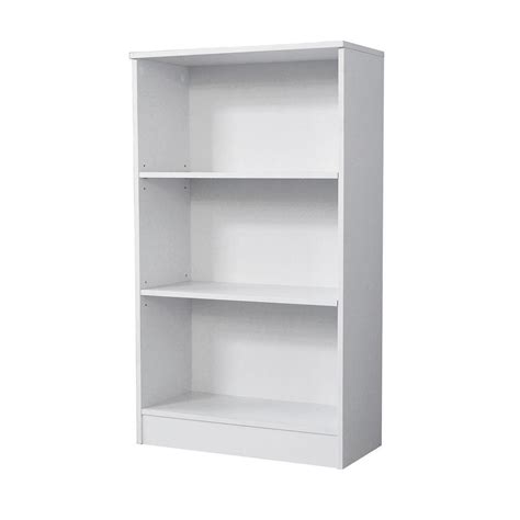 Hampton Bay 3 Shelf Standard Bookcase In White Thd900031aof The