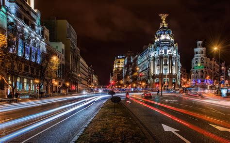 Alcala Street At Night Travel And Tourism Tourism Madrid