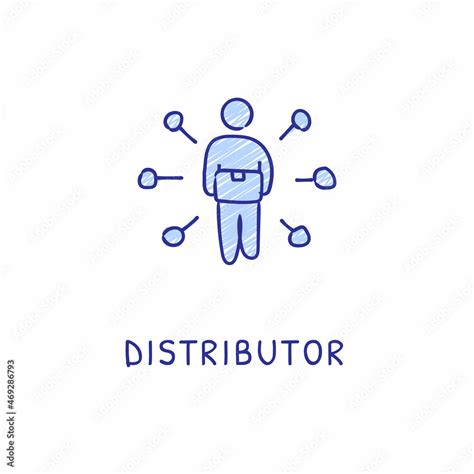 Distributor Icon In Vector Logotype Doodle Stock Vector Adobe Stock