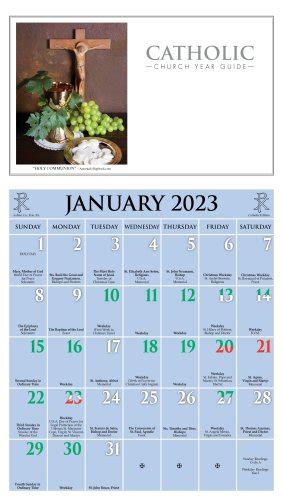 2023 Catholic Calendar Ashby Publishing