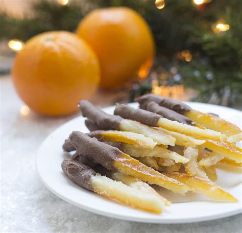 Candied Orange Peel Dipped In Chocolate Homemade