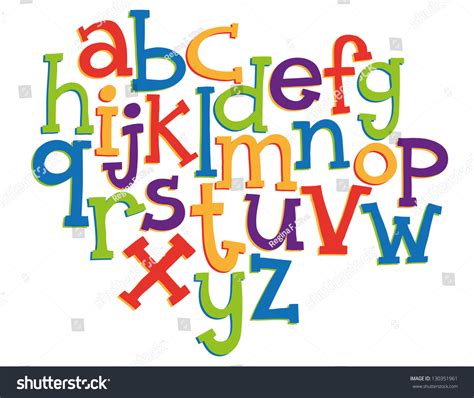 Handdrawn Vector Illustration Alphabet Letters Stock Vector 130351961