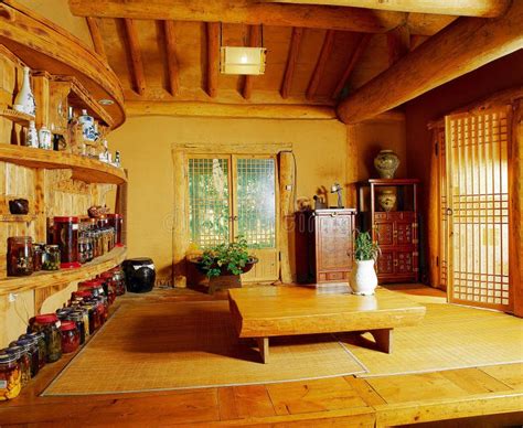 Traditional Ancient Korean House Interior At Namsan Hanok Village Seen