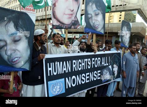 Activists Of Aafia Movement Chant Slogans For Release Of Pakistani
