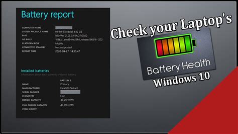 Laptop Battery Health Windows 10 Youtube