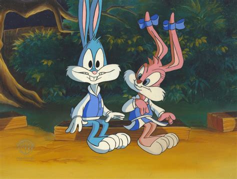 tiny toons original production cel buster bunny and babs bunny cel looney tunes characters