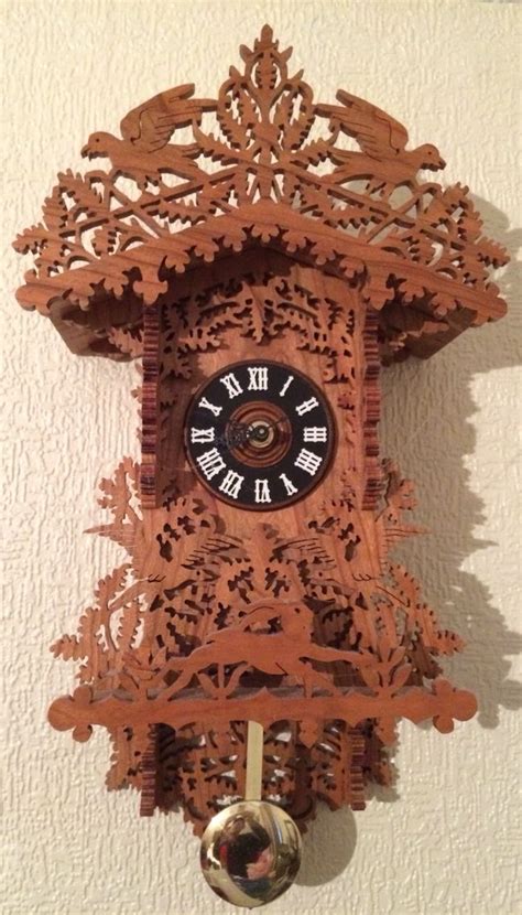 Scroll Saw Art Made From Solid Cherry A Black Forest Cuckoo Clock