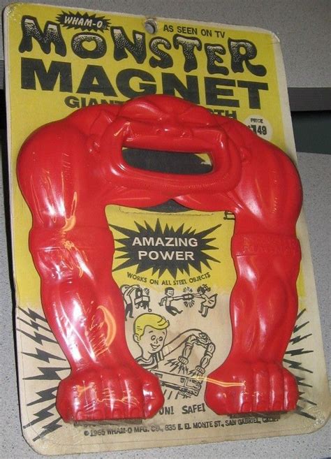 Wham O 1965 Monster Magnet Vintage Toys 1960s 1960s Toys Vintage