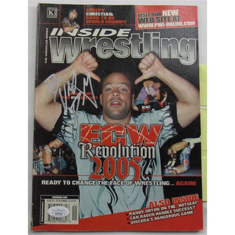2005 Inside Wrestling Magazine Signed By 9 With Rob Van Dam John