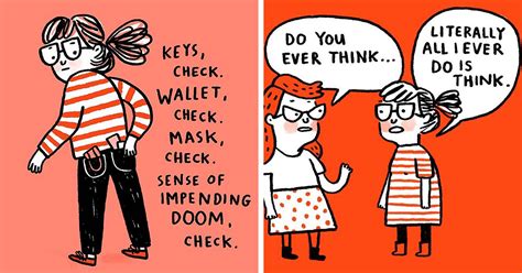 Artist Suffering From Anxiety And Depression Illustrates Her Daily Life