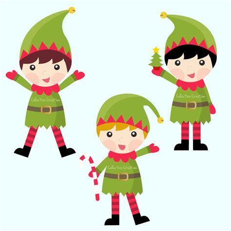 christmas elves digital clipart personal and commercial use etsy christmas elf xmas elf