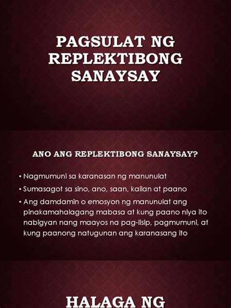 Ano Ang Kahalagahan Ng Pagsulat Ng Replektibong Sanaysay Porn Sex Picture