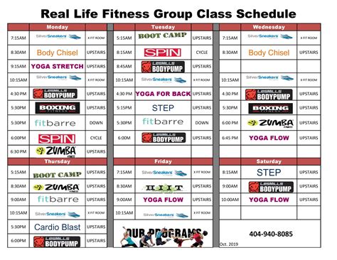 We also strongly recommend you review our wellness resources and live streaming fitness. Real Life Fitness | Group Fitness Class Schedule and ...