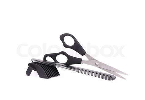Scissors And Comb For Hair Stock Image Colourbox