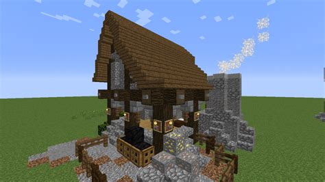 Rustic Blacksmith House And Forge Build Part 1 Minecraft Map