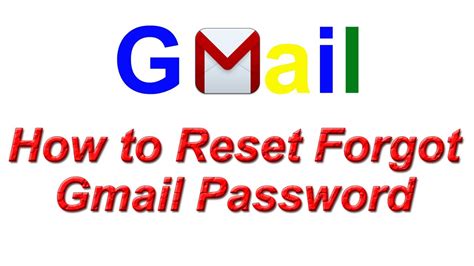 How To Reset Forgot Gmail Password Gmail Forgot Password Recovery