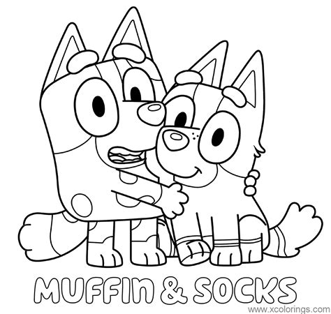 Bluey And Bingo Coloring Page Bluey Coloring Pages 40 Images Free
