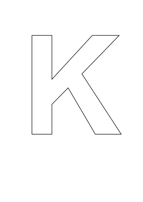 Letter Stencil Bold Uppercase K Letter